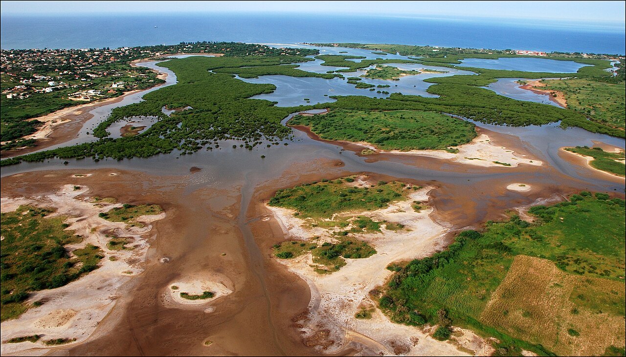 An aerial view of Somone Lagoon